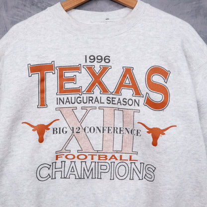 1996 Grey Texas Longhorns Big 12 Champions Crewneck Sweatshirt 5701