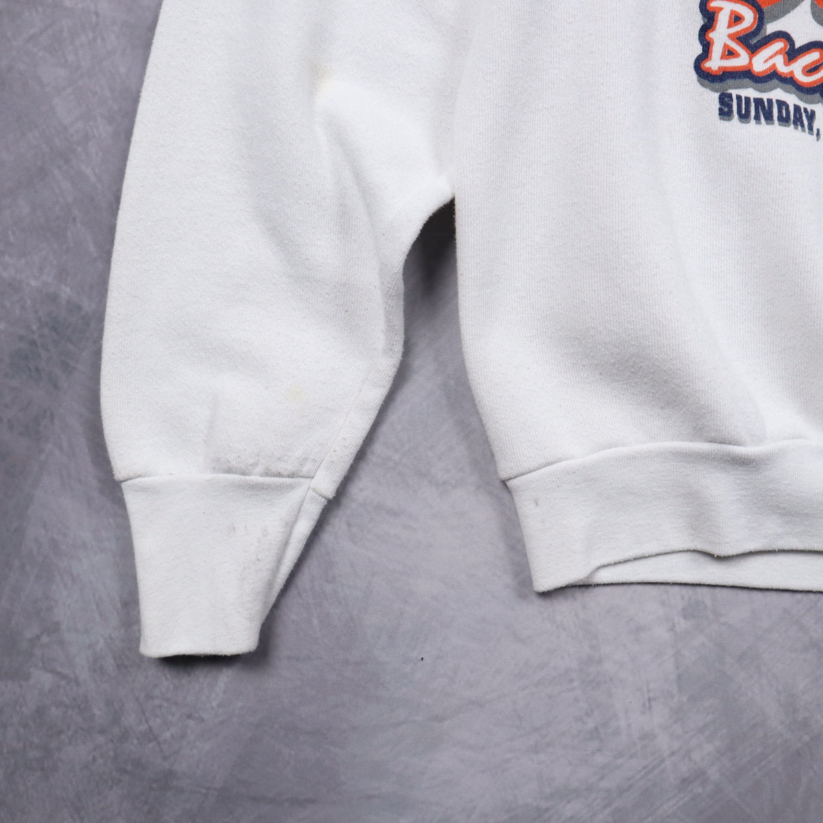1999 White Denver Broncos Super Bowl Champs Crewneck Sweatshirt 6440
