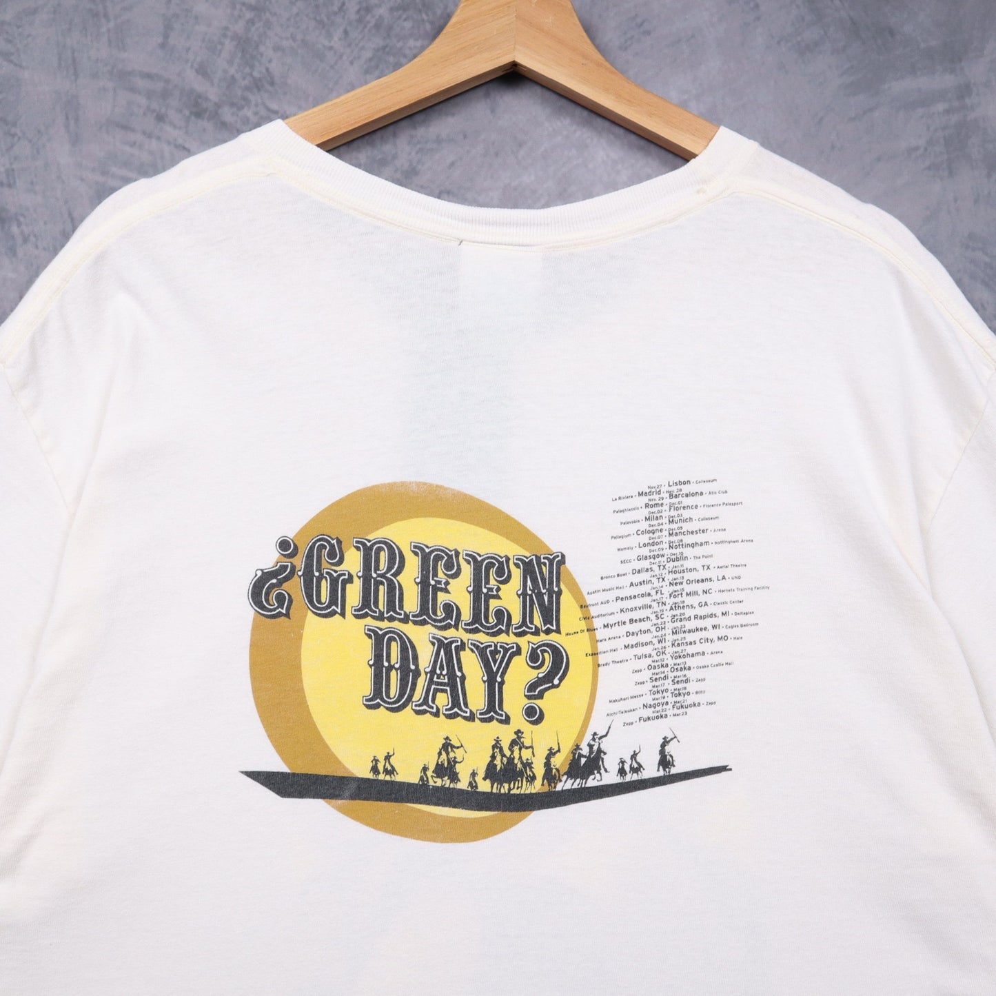 2001 White Green Day Warning Tour Shirt 4935