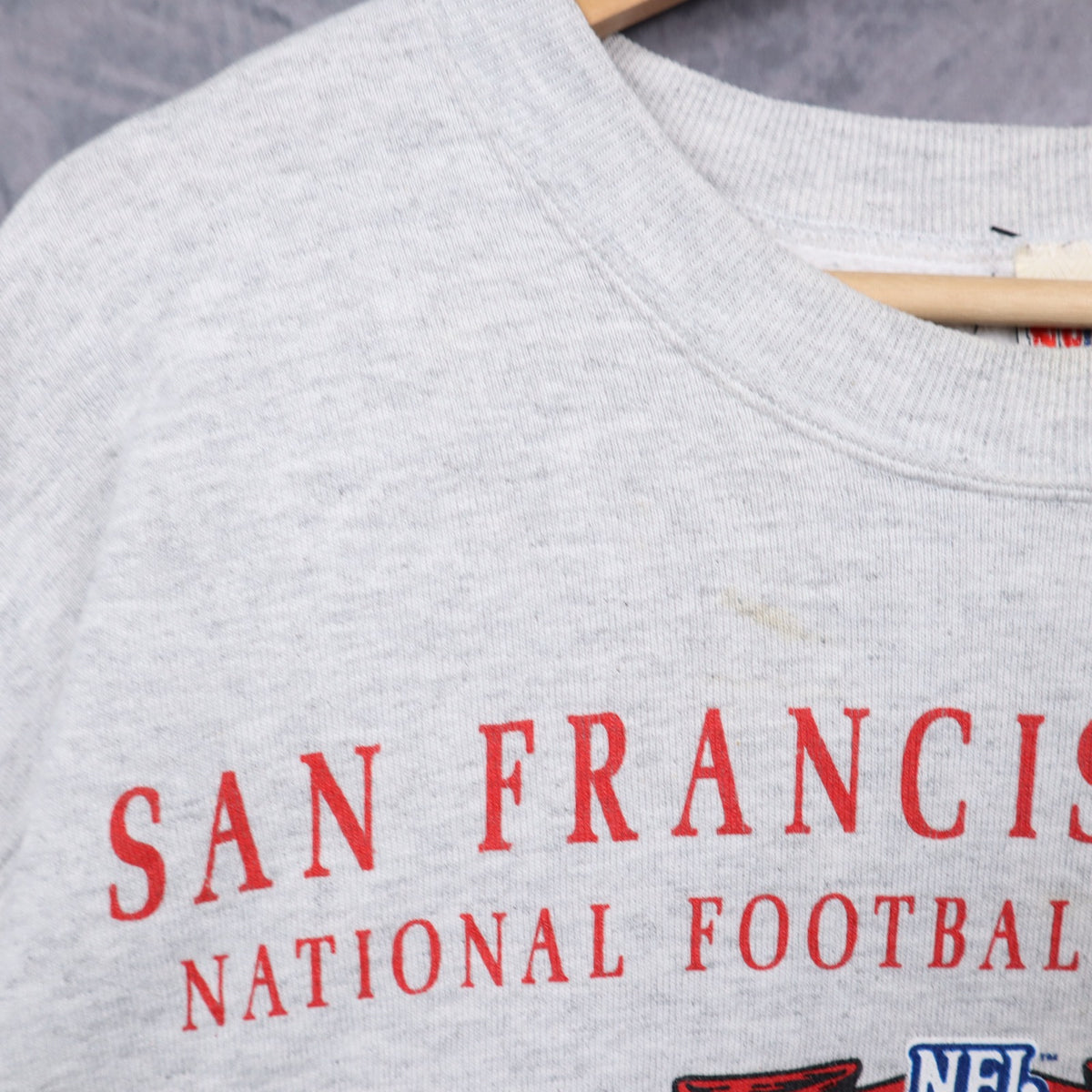 90s Grey San Francisco 49ers Western Division Crewneck Sweatshirt 6486