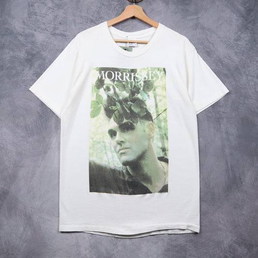 90s White Morrissey Portrait Shirt 4953