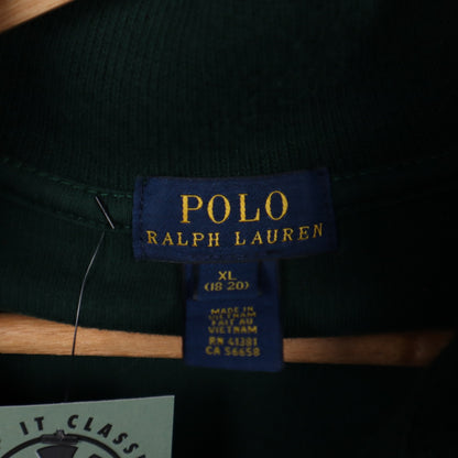 00s Green Polo Ralph Lauren Quarter Zip Sweater 4711