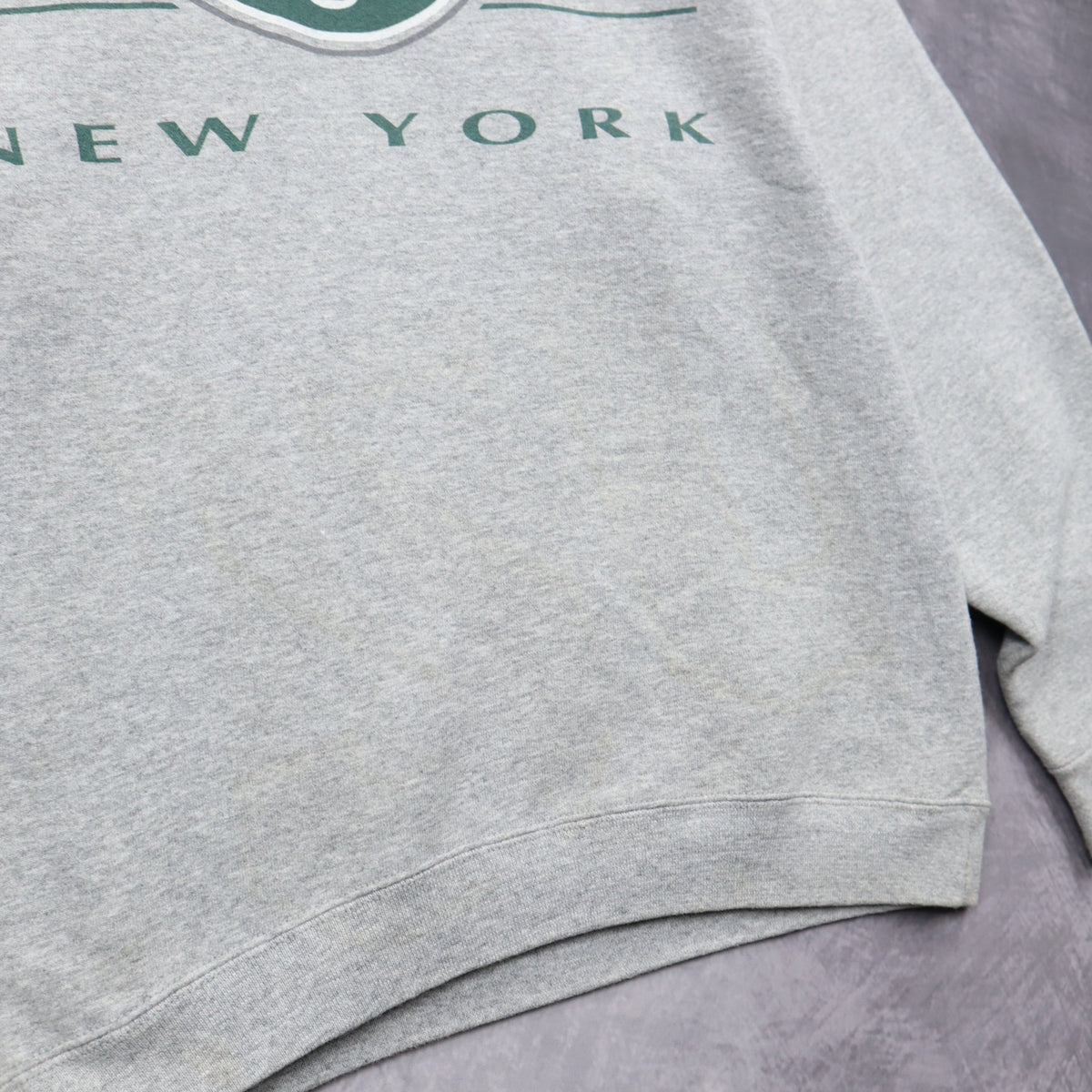 00s Grey New York Jets Crewneck Sweatshirt 6422