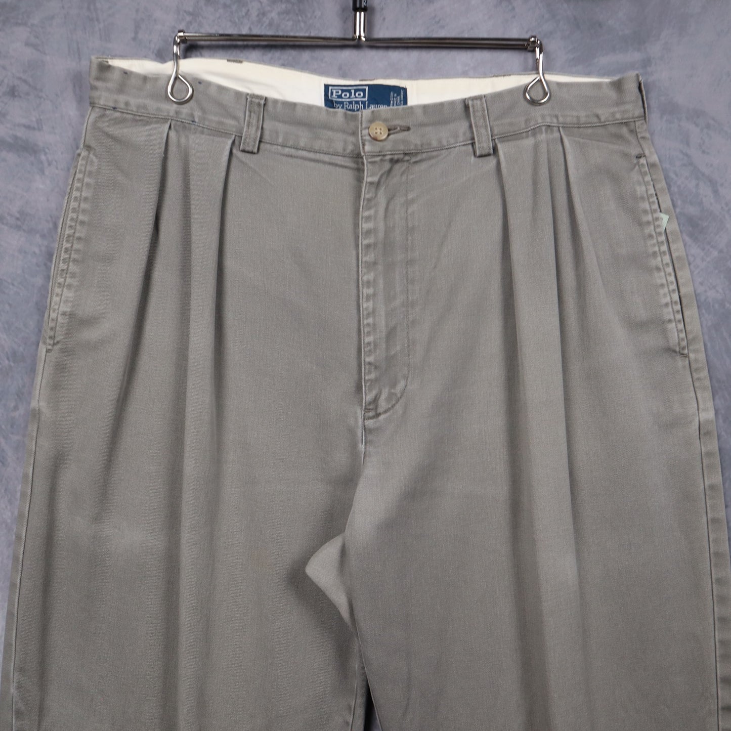 90s Grey Polo Ralph Lauren Andrew Pant Pleated Chinos 5188