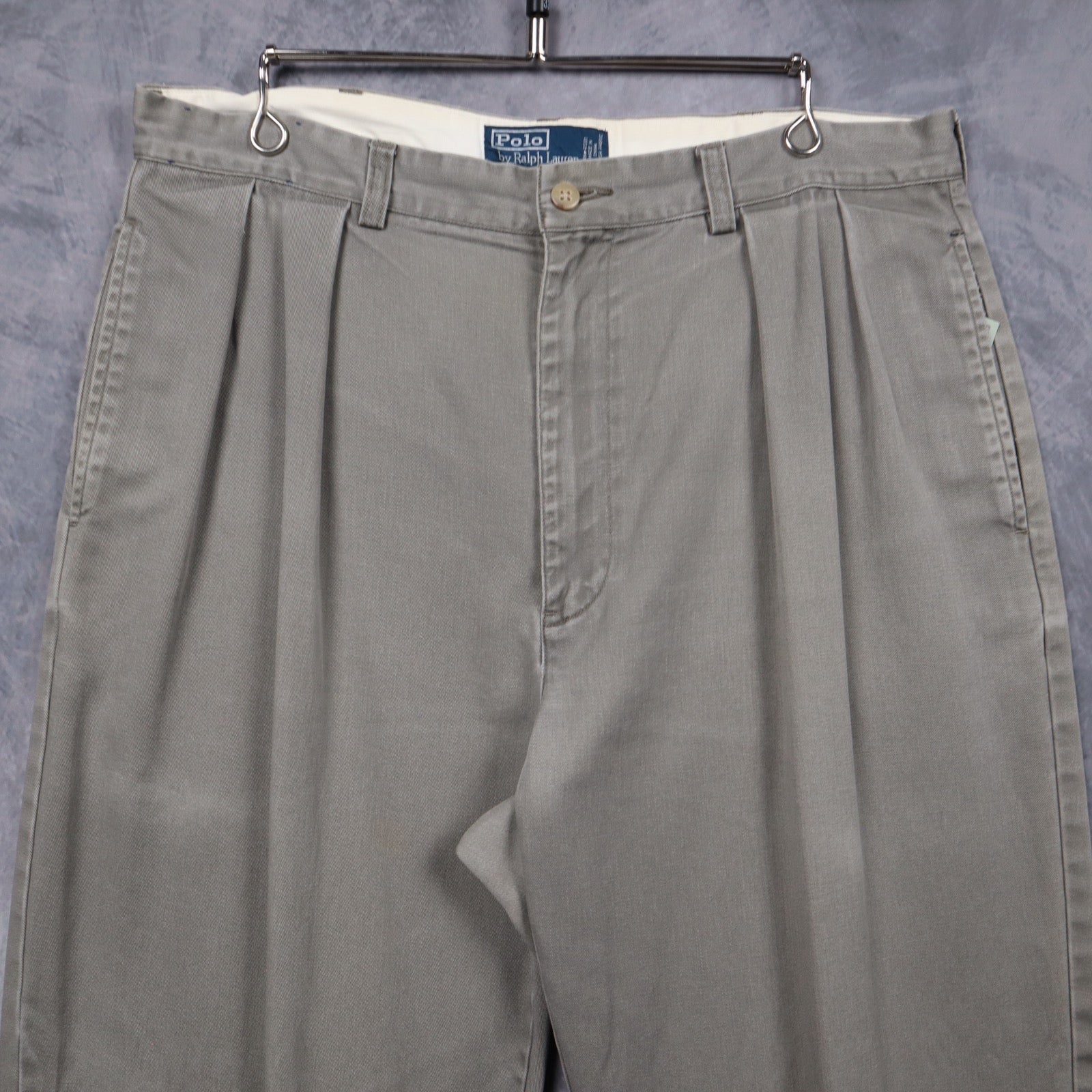 90s Grey Polo Ralph Lauren Andrew Pant Pleated Chinos 5188