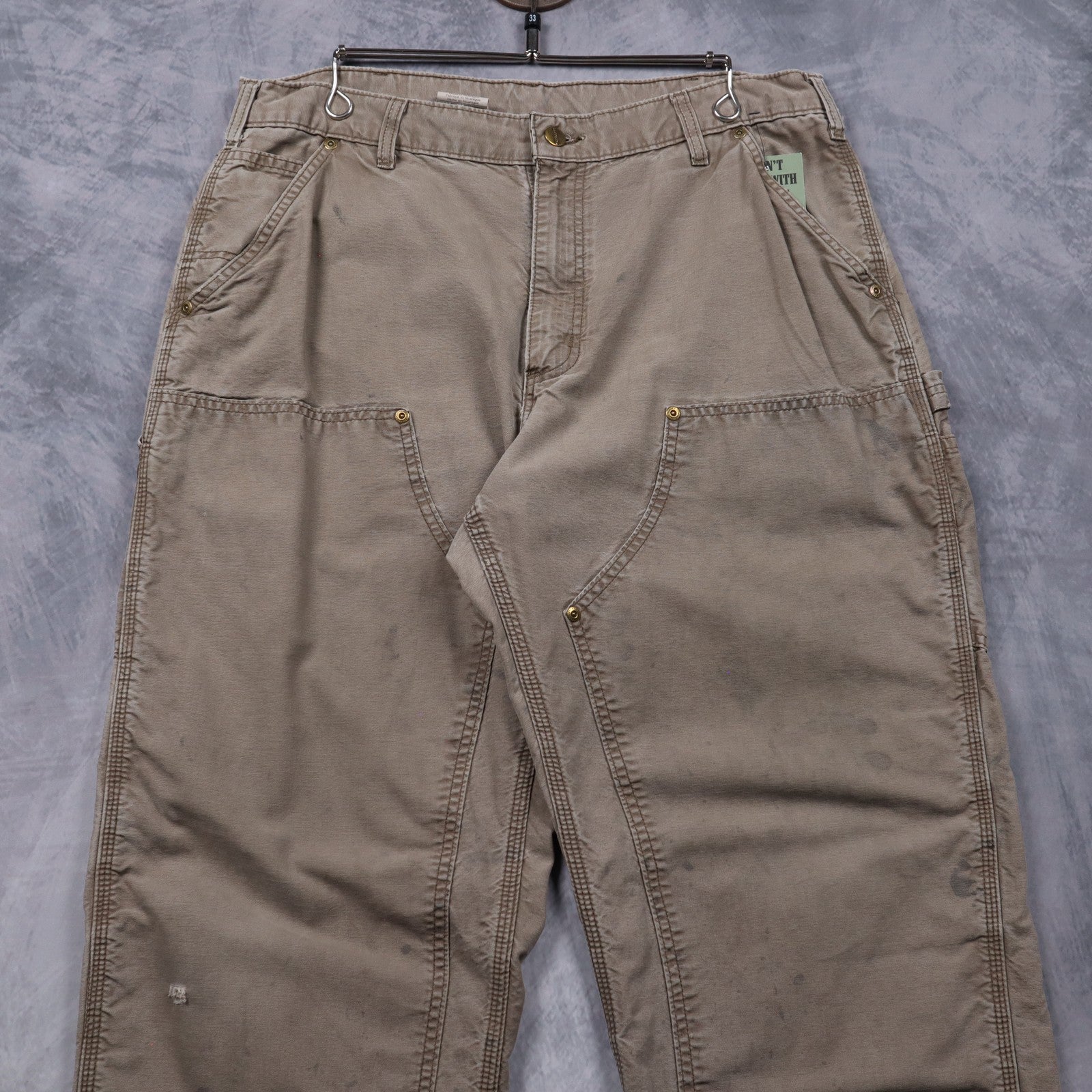 Y2K Tan Carhartt Original Dungaree Fit Double Knee Pants 5043