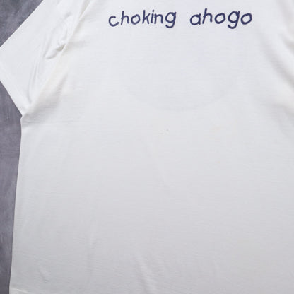 90s White Choking Ahogo Shirt 5334