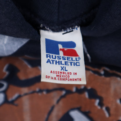 90s Navy Blue University of Texas Longhorns Hoodie 5672