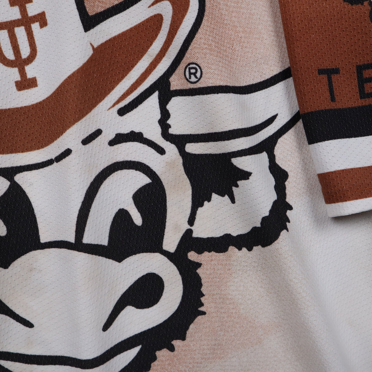 90s Orange Texas Longhorns All Over Print Jersey 5884