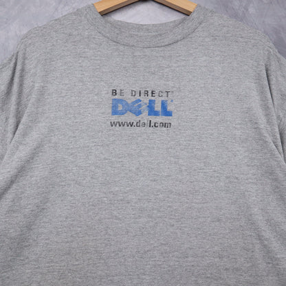 90s Gray Dell 'Be Direct' Promo Shirt 4673