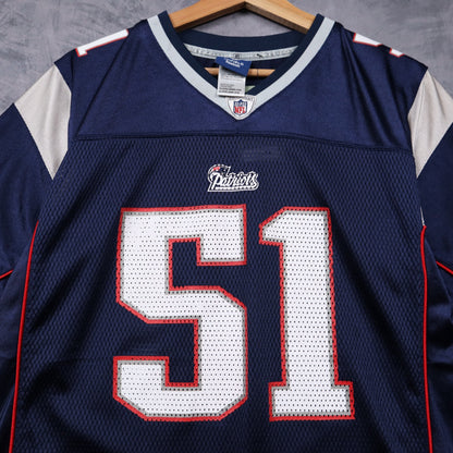 00s Navy Blue New England Patriots Mayo #51 Reebok Jersey 6594