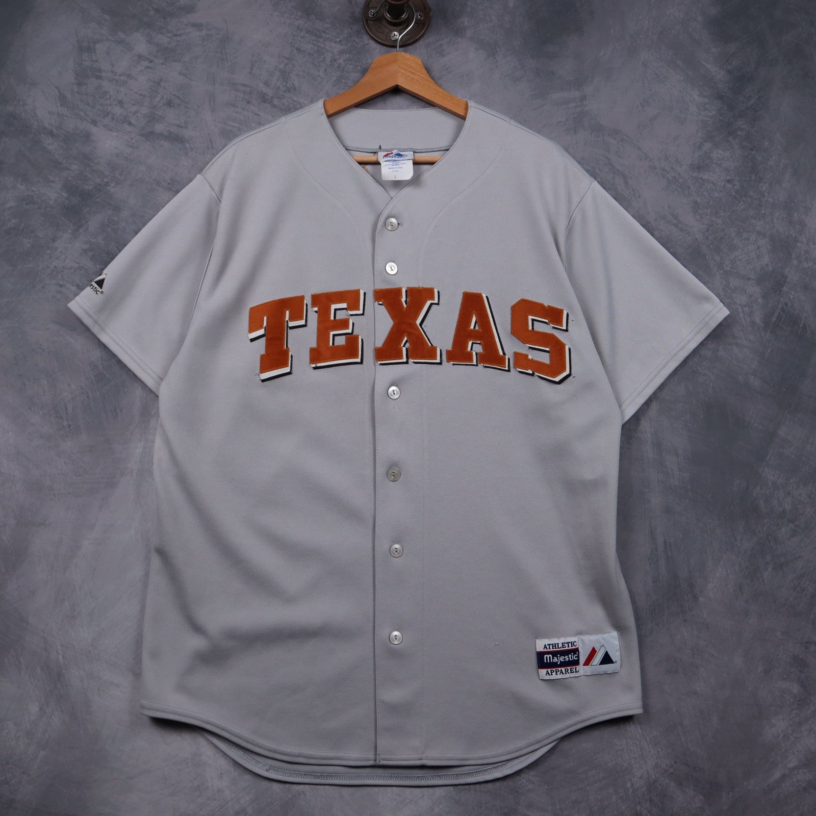 00s Grey Texas Rangers Majestic Baseball Jersey 5880