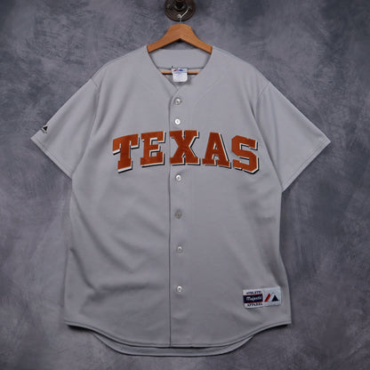 00s Grey Texas Rangers Majestic Baseball Jersey 5880