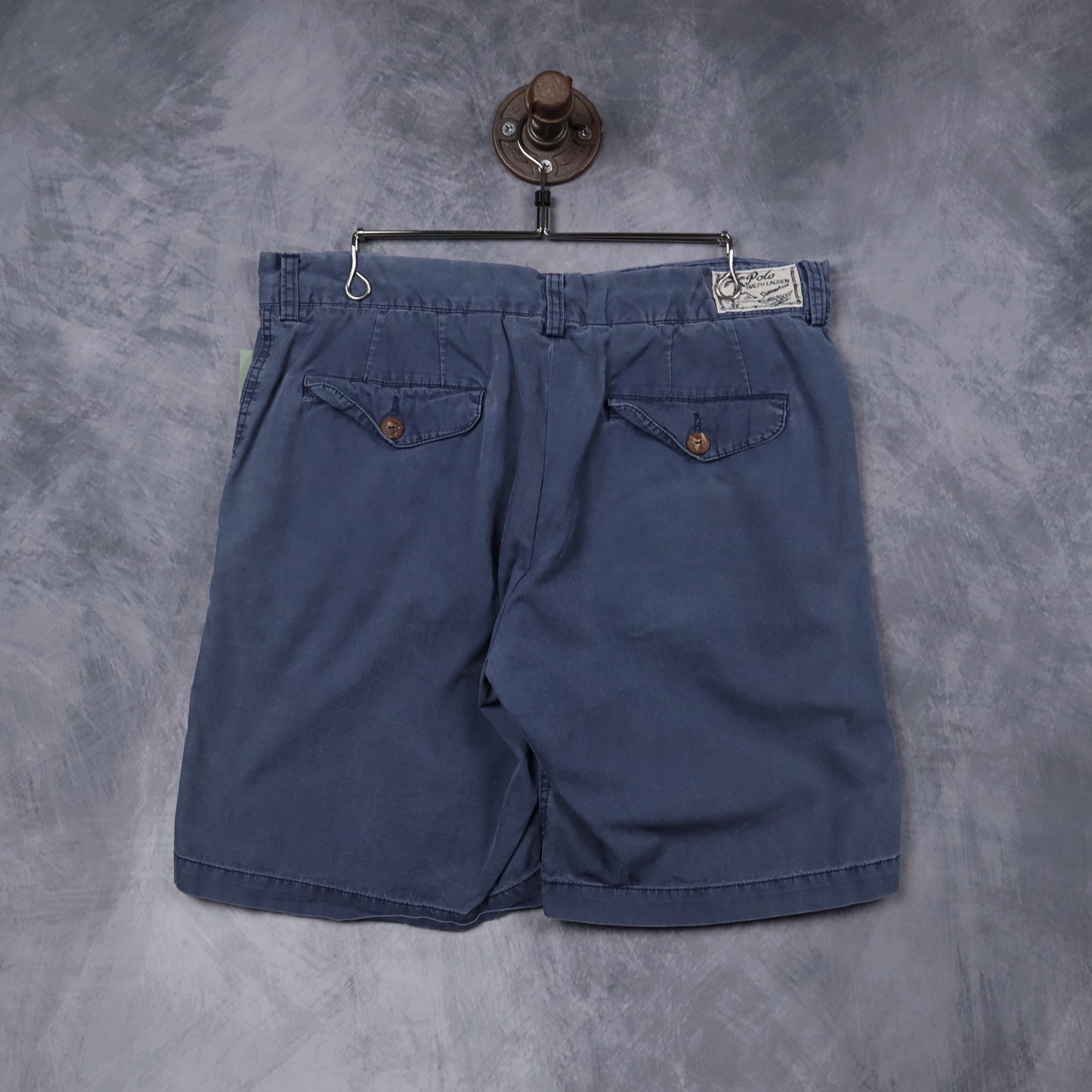 Early 2000s Faded Navy Polo Ralph Lauren Chino Shorts 5203