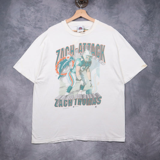 1996 White Zach Thomas Miami Dolphins Zach-Attack Shirt 6632