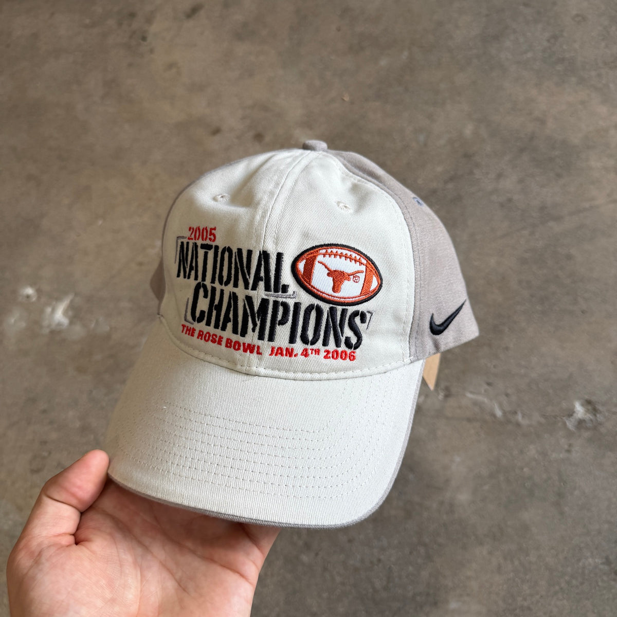 2006 Tan Brown Texas Longhorns National Champions Rose Bowl Hat 5804