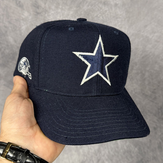 90s Navy Blue Dallas Cowboys American Needle Blockhead Snapback Hat 6860