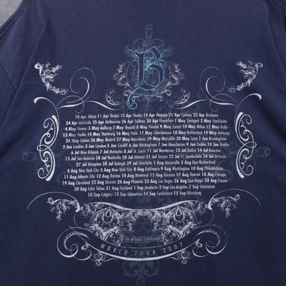 2007 Navy Blue Beyonce The Beyonce Experience World Tour Shirt 4931