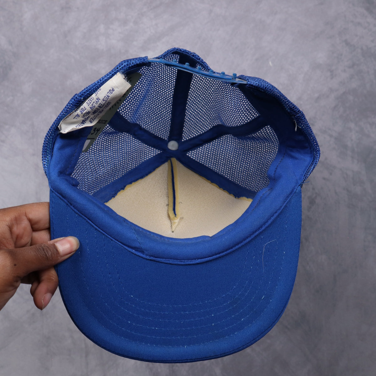 80s Blue Chevrolet Country Ford Rust Trucker Hat 7291