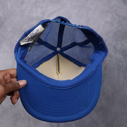 80s Blue Chevrolet Country Ford Rust Trucker Hat 7291