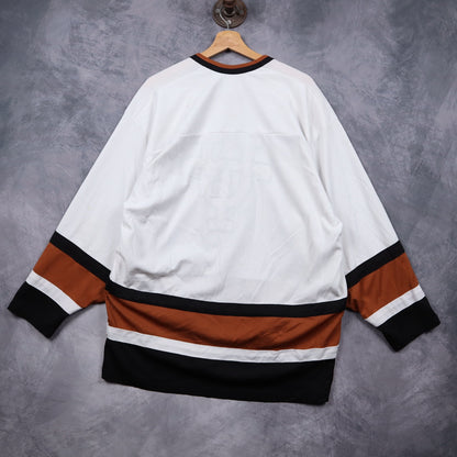 90s White University of Texas Hockey Jersey 5818
