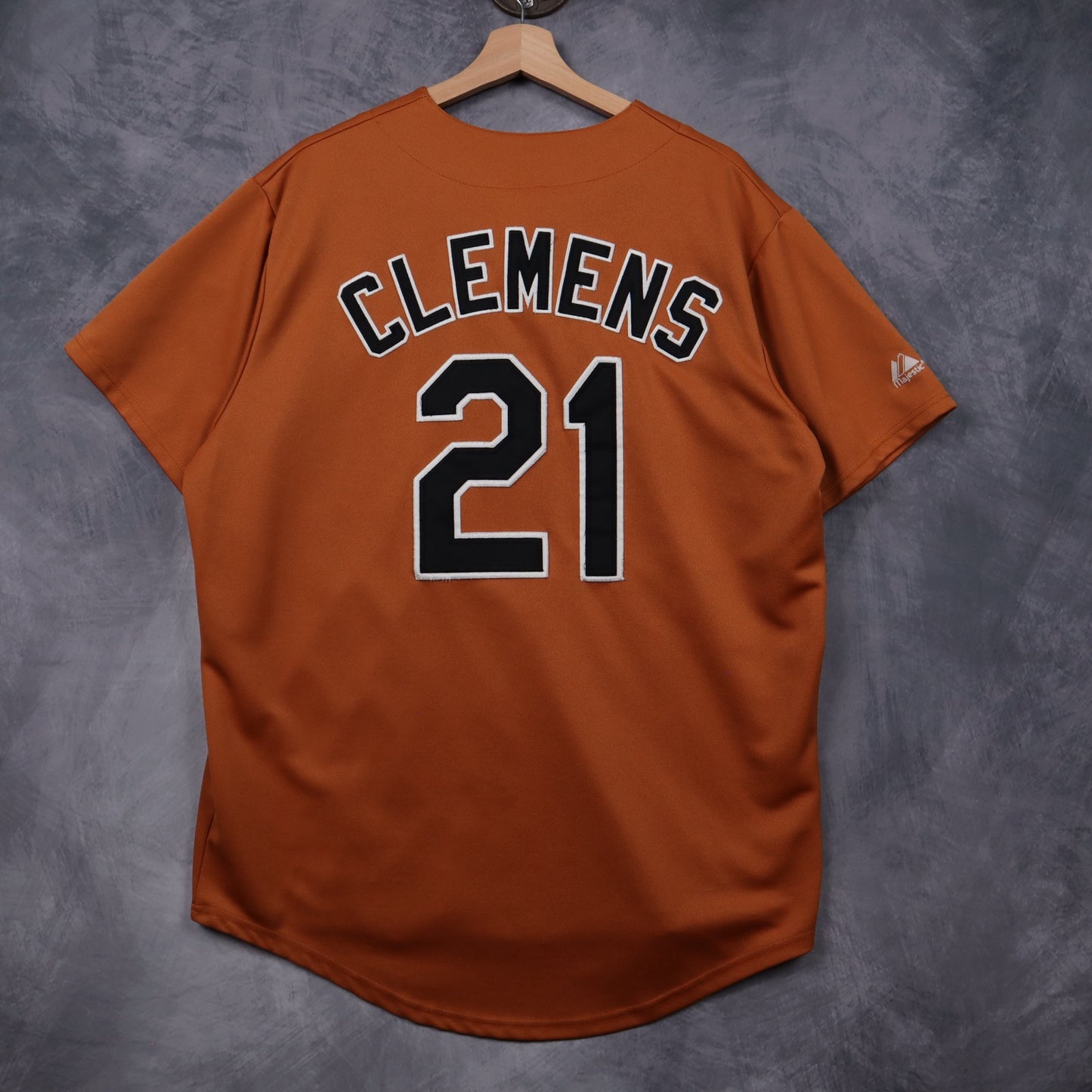 00s Burnt Orange Texas Longhorns Roger Clemens Baseball Jersey 5881