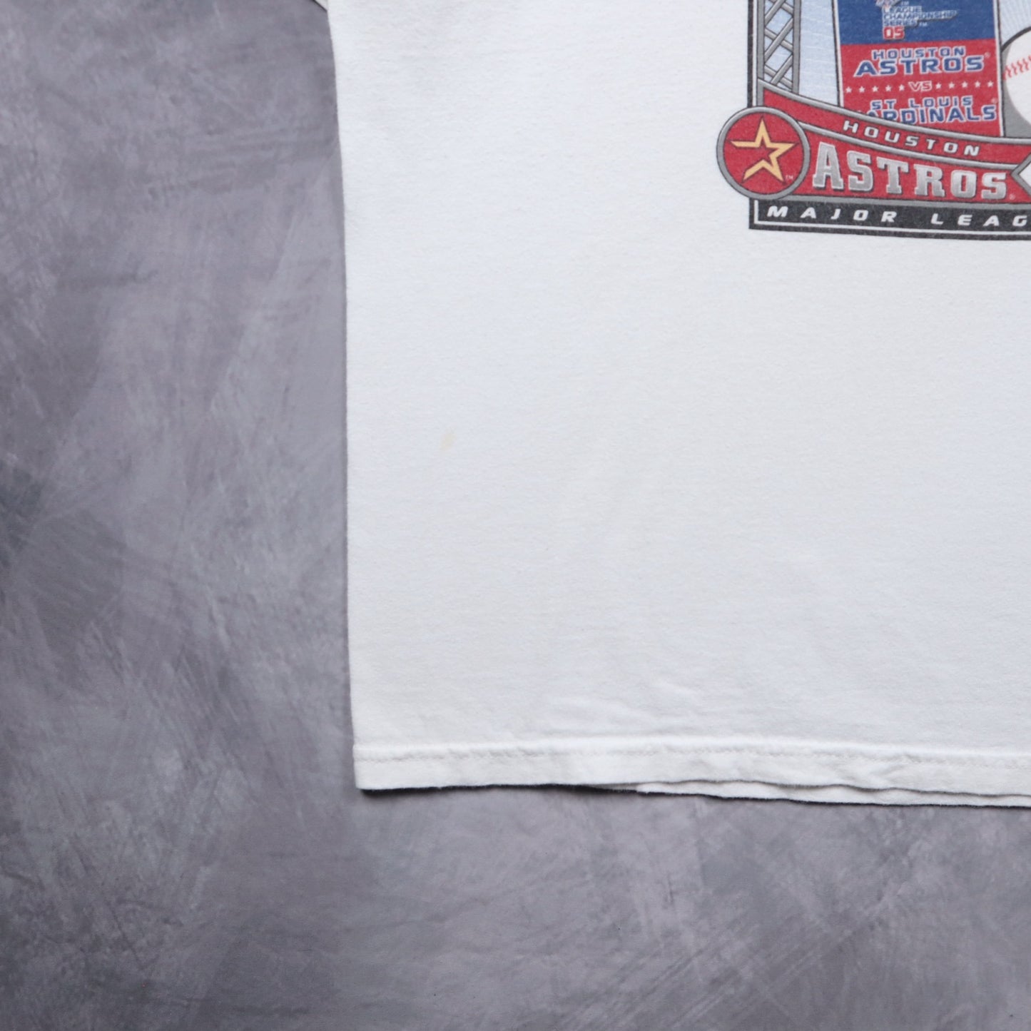 2005 White Astros vs Cardinals NLCS Championship Series Shirt 5517