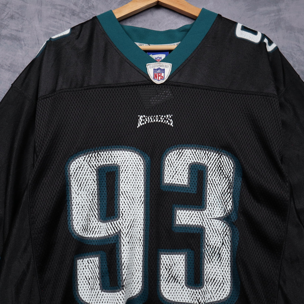 00s Black Philadelphia Eagles Kearse #93 Reebok NFL Jersey 6670