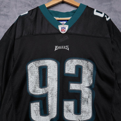 00s Black Philadelphia Eagles Kearse #93 Reebok NFL Jersey 6670