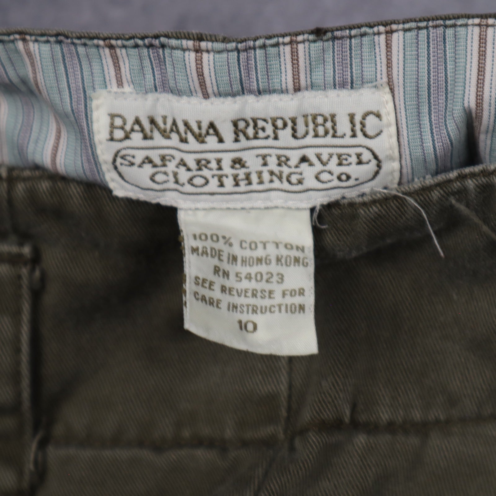 90s Olive Green Banana Republic Safari & Travel Pleated Shorts 5183