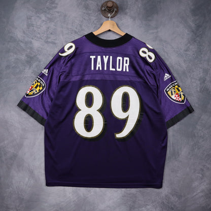 90s Purple Baltimore Ravens Taylor #89 Adidas Jersey 6568