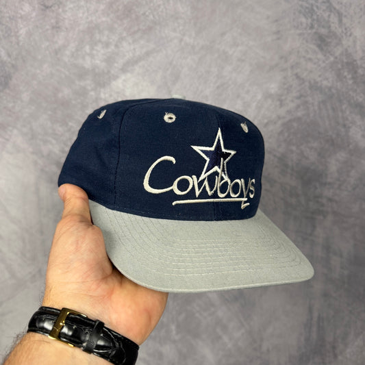 90s Navy Blue Dallas Cowboys The Game Snapback Hat 6851