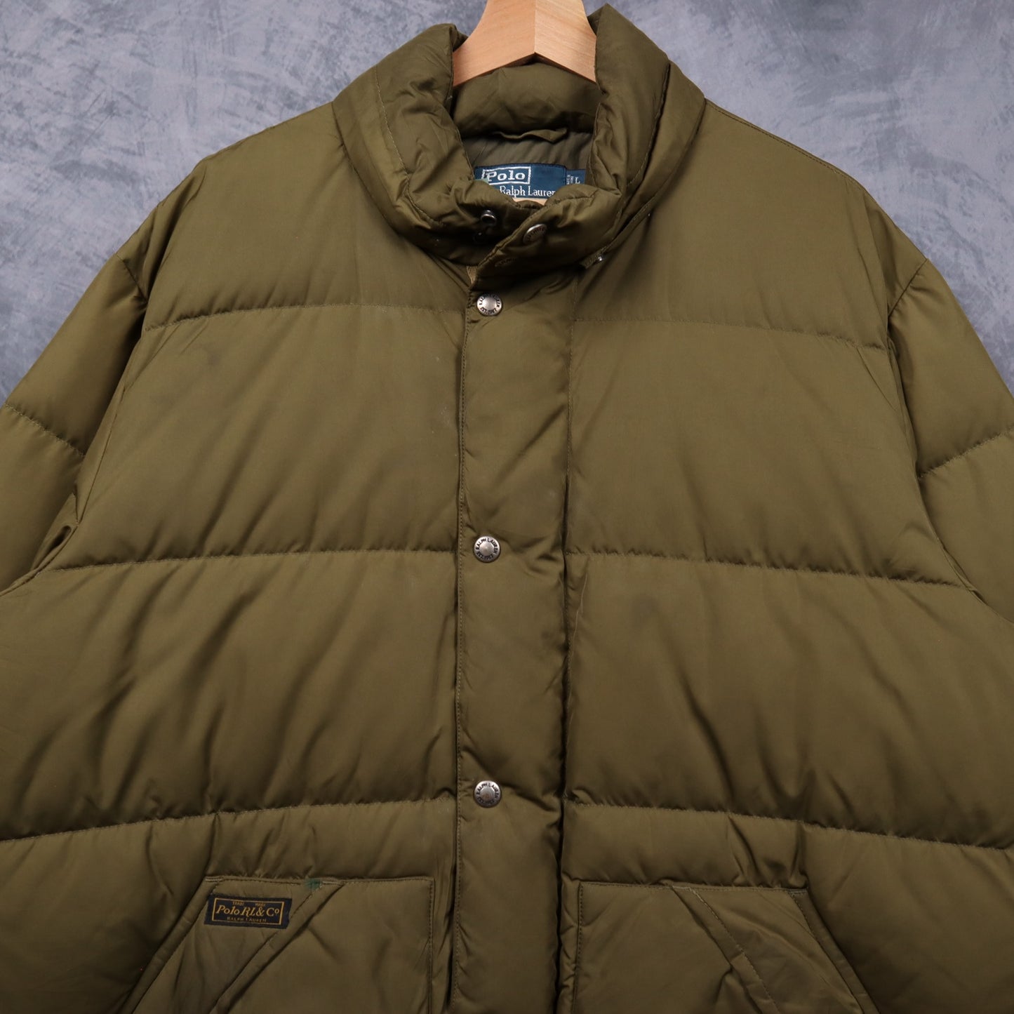 Early 2000s Olive Green Polo Ralph Lauren Down Puffer Jacket 5493
