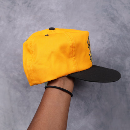 90s Yellow Purdue University Snapback Hat 5559