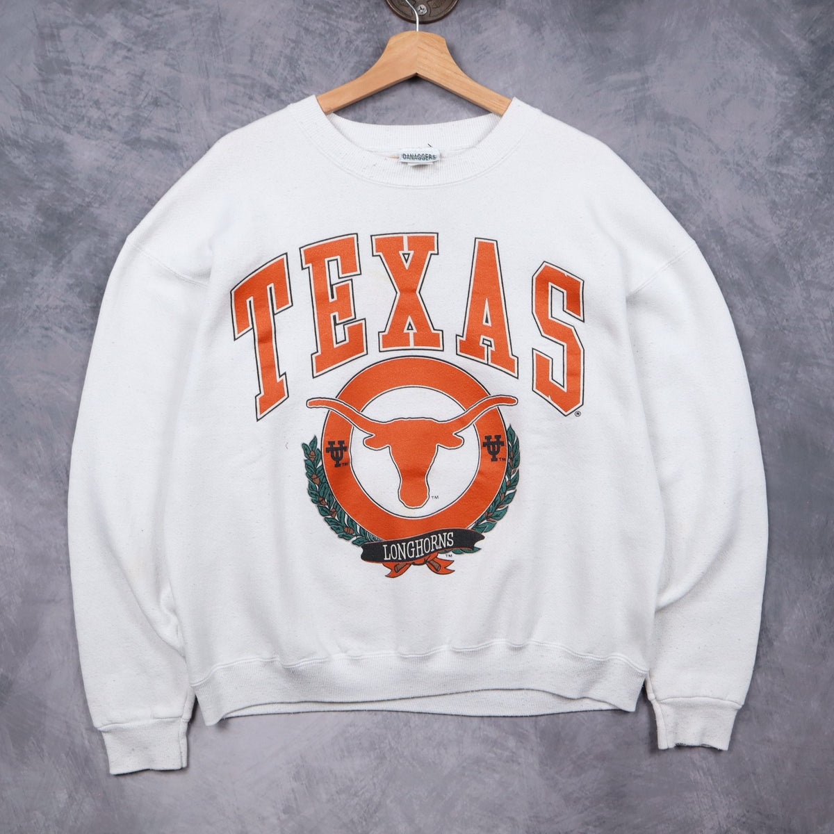 90s White Texas Longhorns Crewneck Sweatshirt 5696