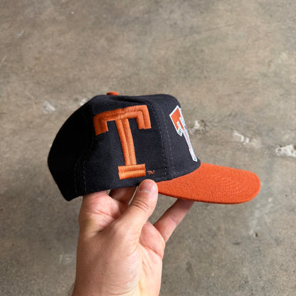90s Black Texas Longhorns Graffiti Snapback Hat 5788