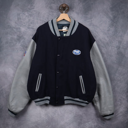 90s Navy Blue NFL on Fox Varsity Jacket 6512