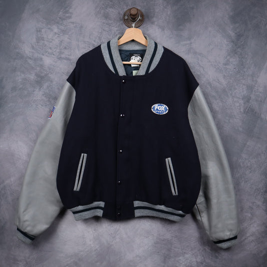 90s Navy Blue NFL on Fox Varsity Jacket 6512