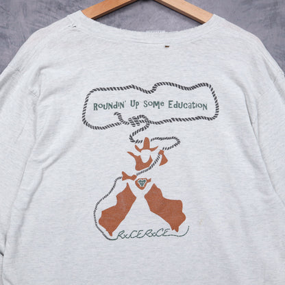 90s Grey Texas Longhorns UT College of Pharmacy Long Sleeve Shirt 5825