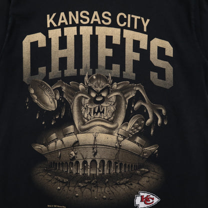 1997 Black Kansas City Chiefs Taz Shirt 6743