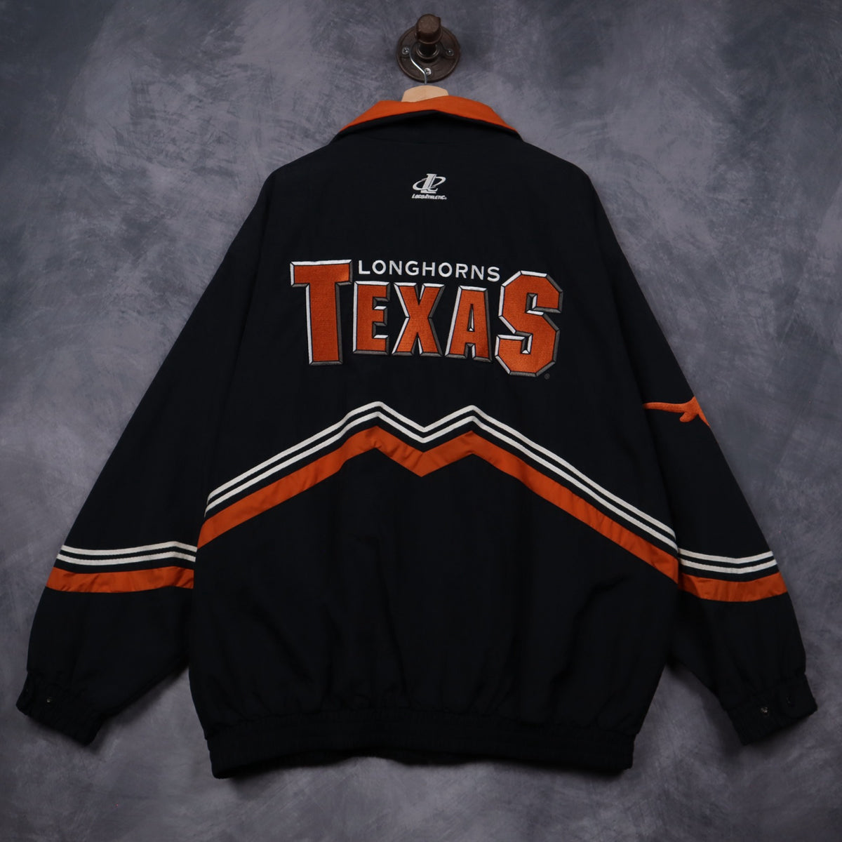 90s Black Texas Longhorns Logo Athletic Jacket 5945