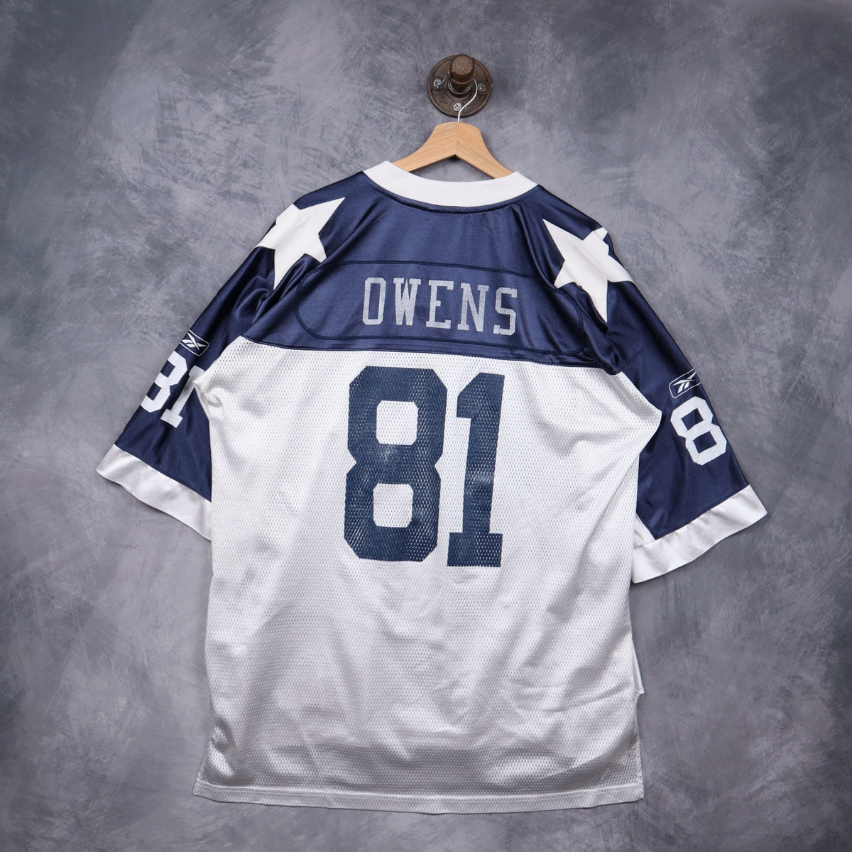 00s White Dallas Cowboys Terrell Owens Reebok Jersey 6630