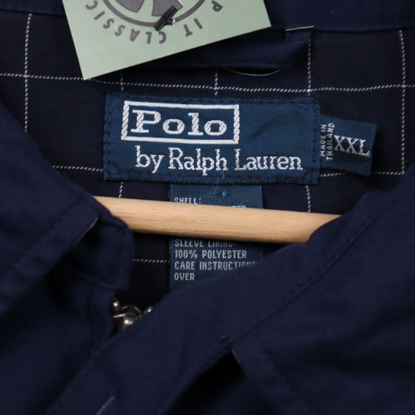 90s Navy Blue Polo Ralph Lauren Nylon Harrington Jacket 5491