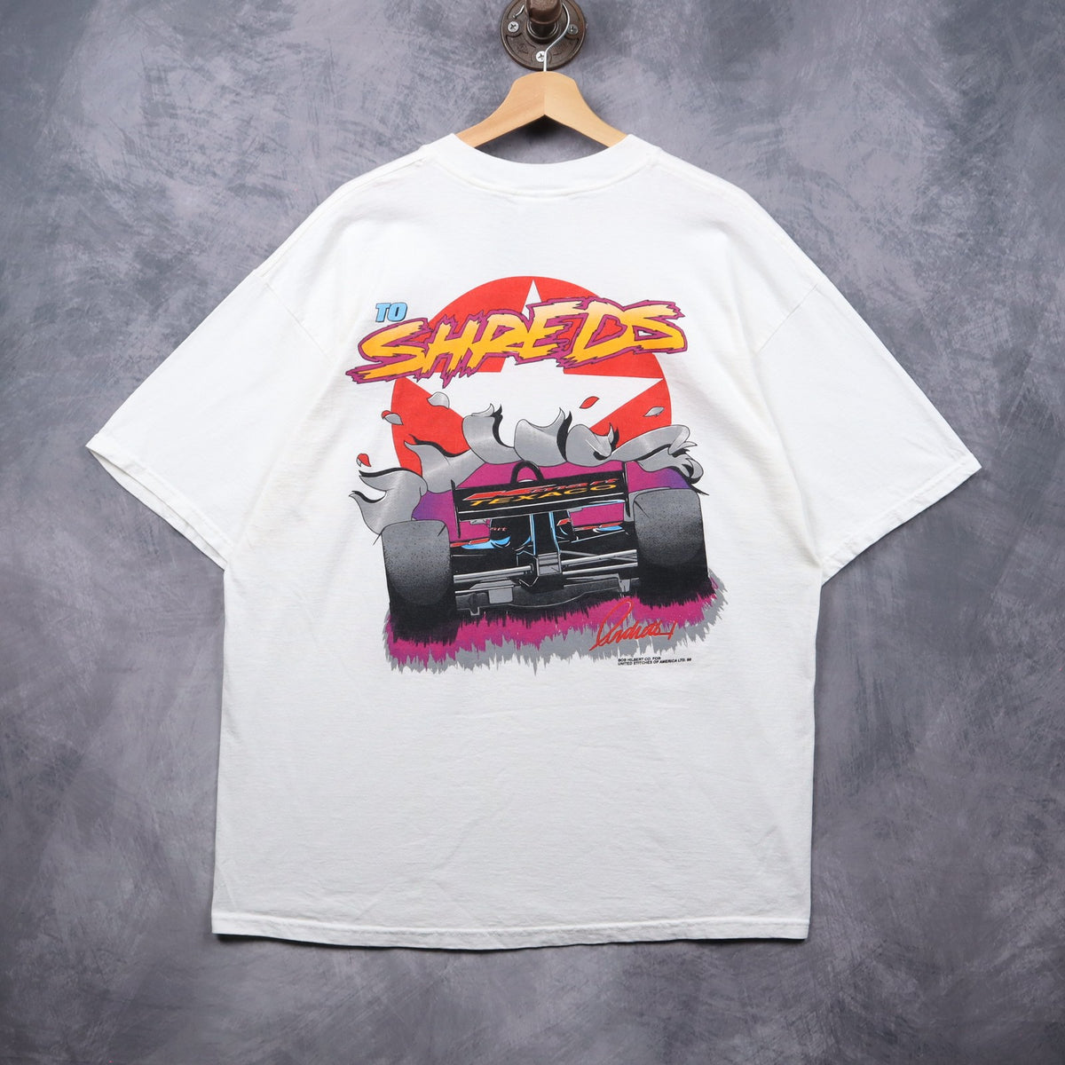 1998 White Rippin' The Competition Racing Shirt 7253