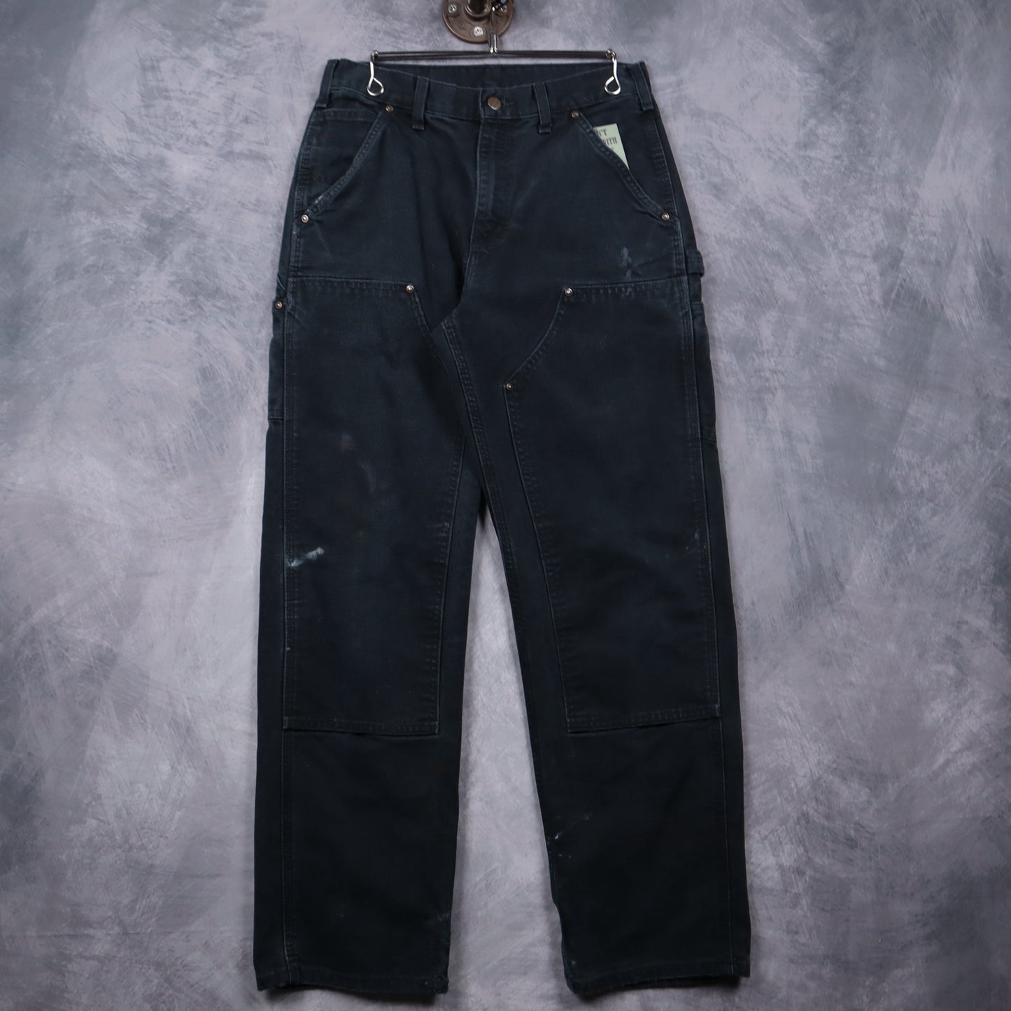 00s Faded Black Carhartt Double Knee Carpenter Work Pants 5089