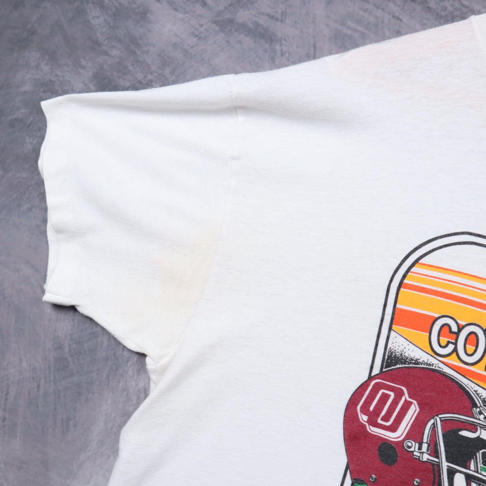 90s White Cotton Bowl Oklahoma vs Texas Shirt 5762