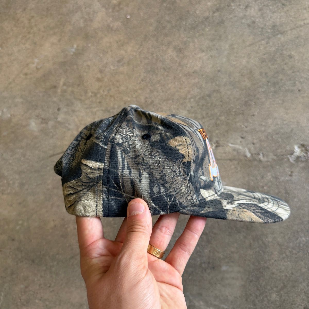 00s Mossy Oak Camo Texas Longhorns Snapback Hat 5805