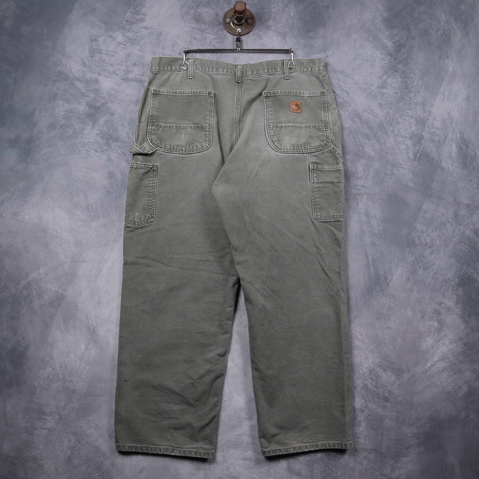 90s Faded Sage Green Carhartt Carpenter Pants 5245