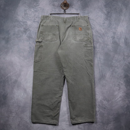 90s Faded Sage Green Carhartt Carpenter Pants 5245