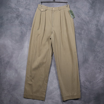 90s Tan Brown Polo Ralph Lauren Pleated Trousers 5232